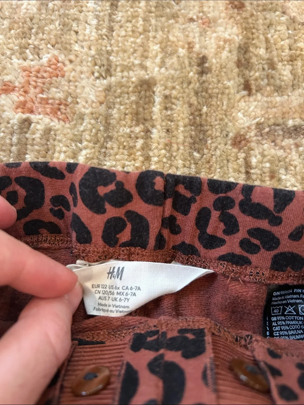 H&M Brown and Black Leopard Print Girls Matching Set